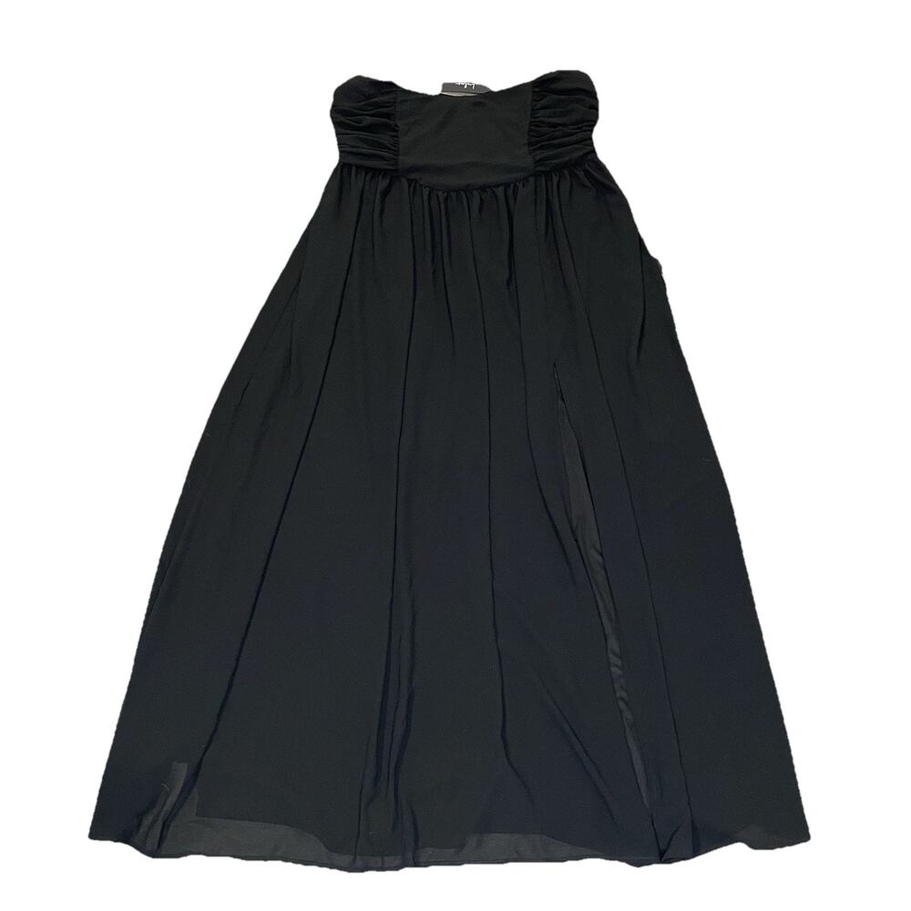Strapless Maxi Dress Ruched Side Split Vacation Wedding Long Flowy Womens 1X